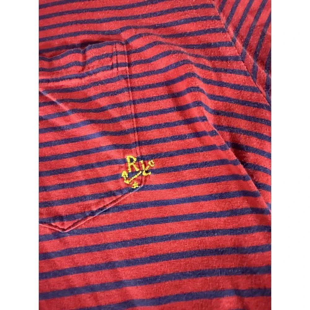 VINTAGE Polo Ralph‎ Lauren Shirt Adult XXL Red Striped Anchor Logo Tee Pullover